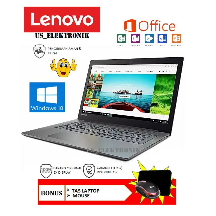 PROMO LAPTOP MURAH LAPTOP LENOVO IDEAPAD 320 INTEL CELERON RAM 4GB