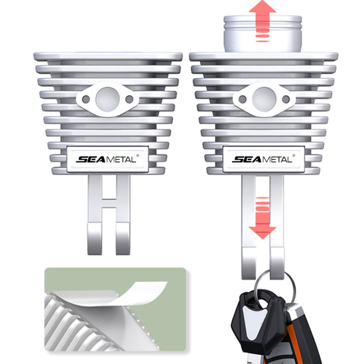 SEAMETAL%20Wall-mounted%20Key%20Hanger%20Hook%20Moto%20Cylinder%20Style%20Strong%20Adhesive%20Hook%20Holder%20Home%20Storage%20Organizer%20-%20Image%203