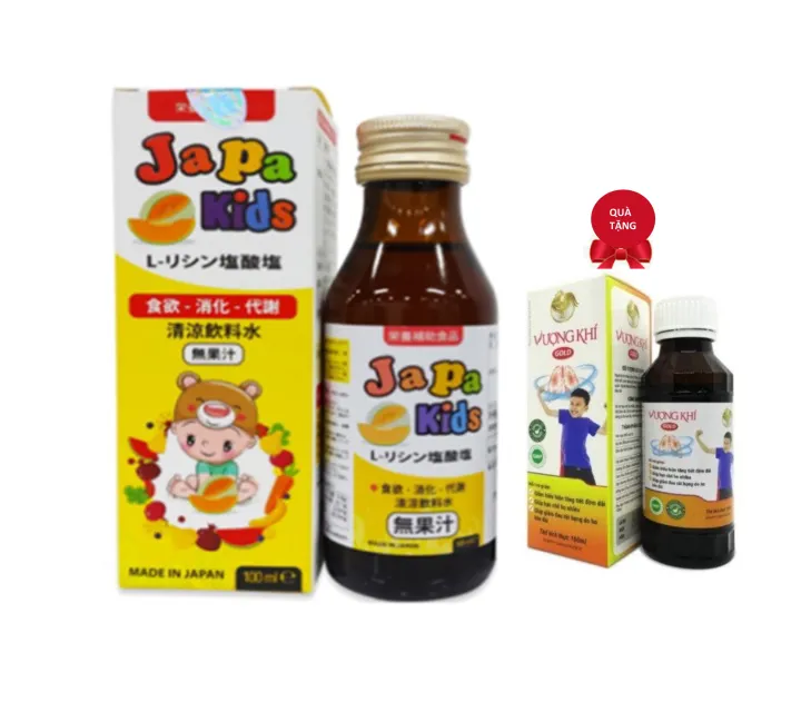 Siro ăn ngon Japa Kids cho bé Hỗ Trợ Bé Tăng Cân Chăm Sóc Sức Khoẻ tăng cường đề kháng lọ 100ml
