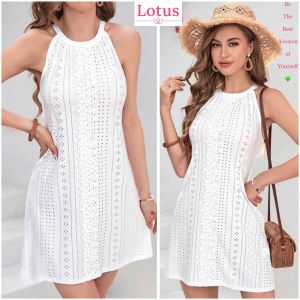 Lotus Áo Yếm Cột Dây Và Chân Váy Bút Chì Ôm Body Tôn Dáng | Đầm Cổ Yếm Hở Lưng | Áo Ống 2 Dây Croptop | Váy Đi Biển Cho Nữ