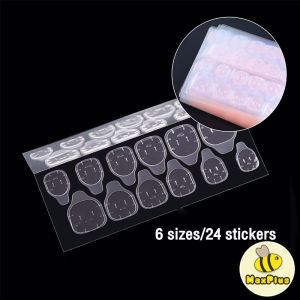 MaxPlus 24pcs False Nail Art Design Fake Nail Art Patches Long Nail Set
