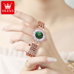 OLEVS Watch for women Casual Fashion  Luxury Diamonds Stainless Steel Waterproof Korean Style Elegant Quartz Watches