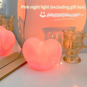 Creative Love Heart Night Light Desk Lamp Cute Romantic Gift Bedroom Decor Room Lamp (Included Battery)