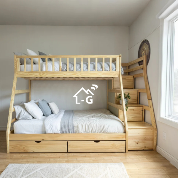 GIƯỜNG TẦNG GỖ THÔNG – CẦU THANG HỘC BẬT TIỆN LỢI (LÂM GIA) | Lazada.vn