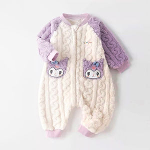 Đồ ngủ trẻ sơ sinh mùa đông Túi ngủ trẻ em lông mềm Bodysuit bé bò dài tay dày đẹp. Thoáng khí An toàn sức khỏe.