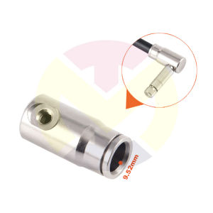 Đế cuối với 1 vị trí kết nối đầu béc phun sương đồng một góc 90 độ so với đường ống (Nối nhanh ống nước 9.52mm)