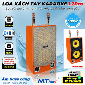 Loa karaoke L2 pro công suất lớn 600w bass kép 25cm hát cực hay âm chuẩn phòng thu micro uhf siêu nhạy hỗ trợ bluetooth usb hdmi phù hợp gia đình sân khấu nhỏ