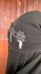 ฮีญาบ นิกอบผ้าอาบาย่า นิกอบฟรีไซส์2ชั้นด้านหน้า