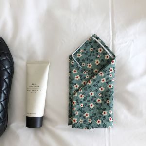 LOPU Cổ điển Thanh lịch Hoài cổ Phụ kiện quần áo sắp xếp Vải lanh Cotton Hoa In Cà Vạt Khăn choàng Khăn quàng cổ in họa tiết Khăn quàng cổ phong cách Hàn Quốc Khăn lụa Khăn Quàng vuông nhỏ