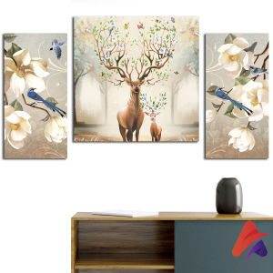 HIASAN DINDING RUSA AETHETIC SATU SET ISI 3 WALL DECOR HIASAN DINDING APOLITO KAMAR PAJANGAN RUANGAN POSTER KAYU