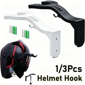 1/3pcs Motorcycle Helmet Holder Wall Mount ABS Heavy Duty Holder Multipurpose Hook Display Hanger