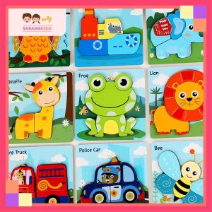 3D Montessori Kids Early Learning Animal & Transportation Wooden Puzzle Toy (3 years & above)