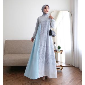 DRESS LEBARAN WANITA VINTAGE STYLE LUNY SILK HARI RAYA PREMIUM