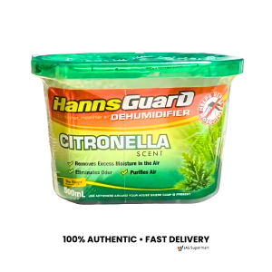 HannsGuard Dehumidifier Citronella 500mL Moisture Absorber Odor Eliminator for Room Closet Car