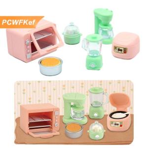 【PCWFKef】 1 Bộ 1:12 Dollhouse thu nhỏ Nồi cơm điện lò vi sóng Máy ép trái cây hấp trứng Nguồn cung cấp nhà bếp mô hình trang trí nội thất đồ chơi nhà búp bê phụ kiện