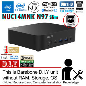 ASUS NUC 14 Essential L6 Slim Edition Intel N97 3.6GHz 4-Cores Mini PC / Intel NUC Mill Canyon (Barebone)