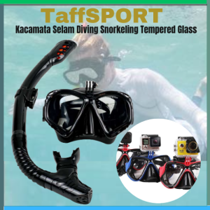 COD TaffSPORT Kacamata Selam Scuba Diving Snorkeling with GoPro Mount / snorkeling full set dewasa speed selam set anak-anak / alat selam lengkap SATU set panah ikan tabung oksigen tembak / kacamata selam pria dewasa tembak ikan terbaik terbaru antI KABUT