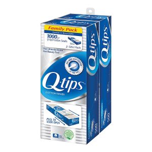 Q-tips Cotton Swabs Family Pack 2 Pack 500 Swabs Each