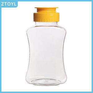 ZTOYL  Plastic Honey Squeeze Bottle Condiment Ketchup Dispensers Flip Cap Refillable Syrup Jars Leakproof Containers Squeezable Bottles
