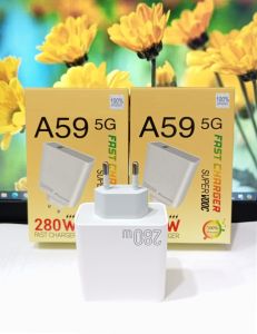 Batok Adapter OPP A59 5G Super VOOC 280W Fast Charger Support Fast Charging