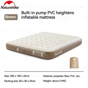 Naturehike CNH23DZ10001 Matras Angin 1P/2P/3P Kasur Glamping Dengan Pompa Kasur Outdoor Alas Tidut Camping