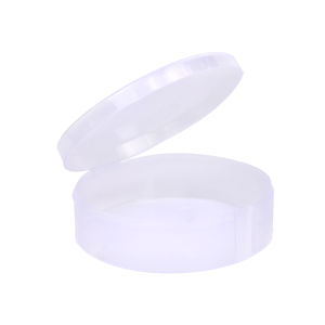 【KIMOU】1Pcs Transparent Puff Storage Box Dust-proof Belt Cover Design is Wear-resistant and Drop-proof