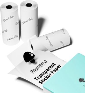 Phomemo 50mm Transparent Continuous Label Sticker For M02/T02/M03/M04S/M04AS Printer(3rolls)