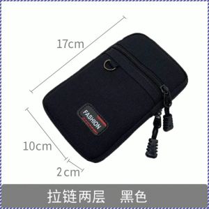 กระเป๋าใส่โทรศัพท์มือถือ ผ้าอ๊อกซ์ฟอร์ด กลางแจ้ง กระเป๋าอเนกประสงค์ ปกป้องโทรศัพท์มือถือ สีเขียวทหาร