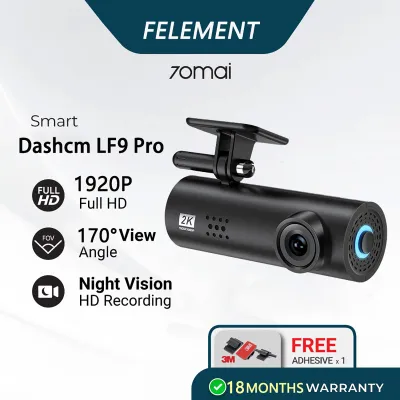 【2-year warranty】70mai dashcam LF9 Pro dashcam for car Front Dash Cam 24H Record FHD 2K UHD Night Vision 170° FOV WDR App Control Smart Enhanced Free Wifi Loop Recording G-Sensor Auto Voice Prompt