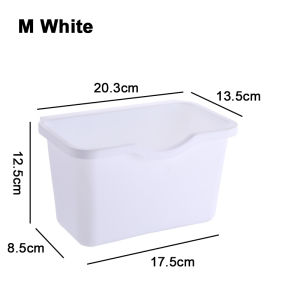 HOMSA Storage Kitchen Trash Can Box Hangable Wall Mounted Large Garbage Bin Portable Household Toilet Living Room
