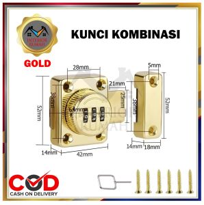 Kunci Kode Pintu Lemari Laci Kombinasi Tanpa Kunci 3 Digit Dengan Skrup