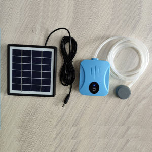 Solar Powered/Dc Charging Oxygenator Water Pump Pond Aerator 1 Air Stone Aquarium 2l/Min Oxygenator Water Oxygen Pump Aquarium Fish Tank Portable Mini Air