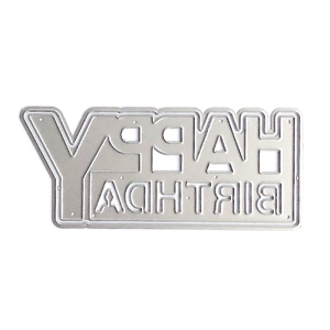 Happy Birthday Cutting Dies Carbon Steel Die Cut Scrapbooking Embossing Stencils for Scrapbooking Making Packaging