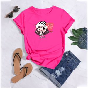 HJ-Kaos Wanita Fanta Annyeong Polka DTF
