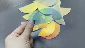 Round Colorful Semi-Transparent Acrylic Sheet Rainbow Frosted Disc for DIY Crafts Decoration Cake Stand Sign Base Engravin