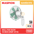 Maspion MSP MWF-37K Wall Fan / Kipas Angin Dinding 14" / 14 Inch / 36 cm MWF 37K / MWF37K / MWF 37 K / MWF37 K / MWF-37 K - Multi Warna. 