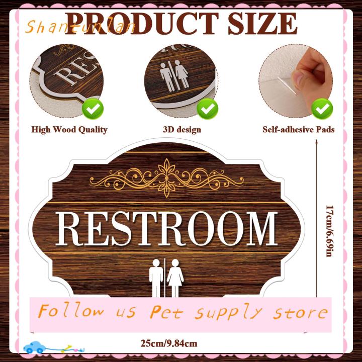 🎁【Special price】🎁Sha ป้ายห้องน้ำใช้ได้ทั้งชายและหญิงลายข้อความตกแต่ง ...