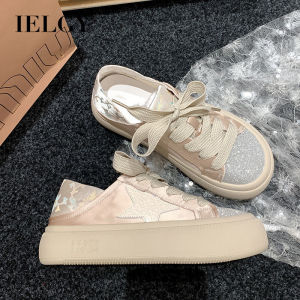 IELGY สตาร์บอร์ดซาตินพื้นรองเท้ามีหนาสำหรับผู้หญิงพื้นรองเท้ากีฬาสวมใส่สบายระบายอากาศได้ดีมี2024
