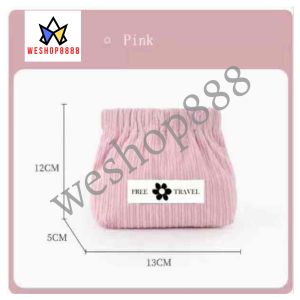 WESHOP888 1pc New Corduroy Elastic Organizer Portable Travel Lipstick Bag Pouch Compltion Elastic Hair Tie Organizer