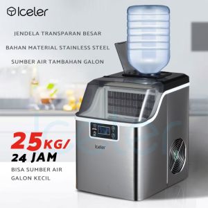 Mesin Es Cube Iceler 25 kg per hari Pembuat Es Batu Ice Maker