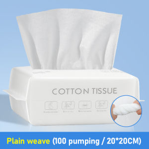 [SG 24H Ship] Disposable Face Towel Tissue Facial Cotton Makeup Remover Tissue Towel Facial Cleansing 100PCS - 次性洗脸巾毛巾