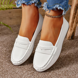 Flat-Soled Loafers New Spring Model Lightweight Casual Shoes For All Seasons Slip-On WomenS Shoes Round-Toed WomenS Single Shoes
