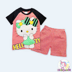 Carters Terno for Kids | T-shirt and Short Set Cute Character Design Clothes for Baby Girl Toddler Kids 1-5yrs Old