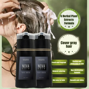 💖Quick Hair Dyeing Herbal Non-Irritating Color Fixing Shampoo Does Not Damage Hair and Covers Gray Hair and Gray Hair Dye染发剂