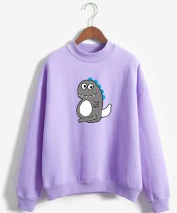GODZILLA Sweater Pullover Wanita Lengan Panjang