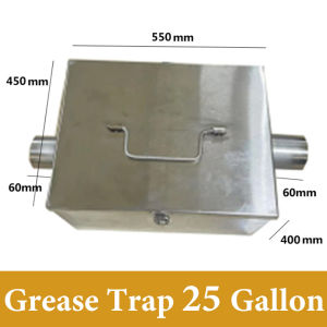 YC Thickened Stainless Steel Grease Trap Interceptor Durable Oil-Water Separator Kitchen Waste Treat