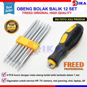 Obeng BB / Obeng Bolak Balik Set Tool 6 in 1 Model Family/ Family Freed / Obeng Bolak Balik Mini