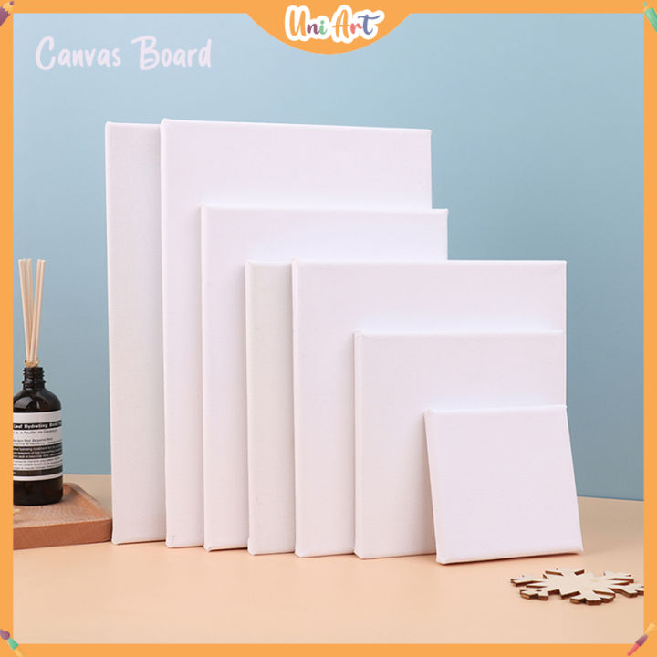 Uni Art Canvas Board Painting Plain with Wooden Frame (5 Sizes)