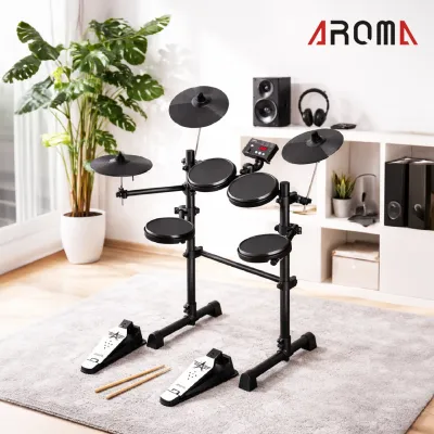 Drum Elektrik Portable Digital Electronic Kit Electric AROMA TDX-15