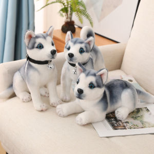 ZEEMIN 2 Sizes Cute Husky Dog Plush Toy Simulation Stuffed Soft Animal Pet Dog Pillow Christmas Gift For Kids Kawaii Valentine Present